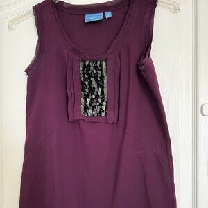 Simply Vera Purple Tunic with Sequin Accent